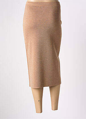 Jupe mi-longue coupe droite marron MAX MARA femme