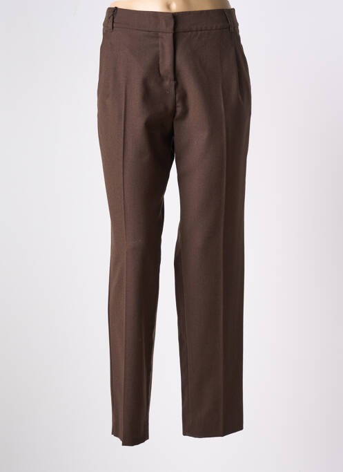 Pantalon droit marron WEEKEND MAXMARA pour femme