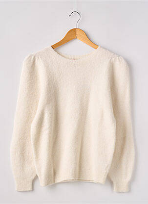 Pull stretch manches longues beige SUIT.E femme