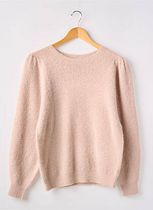 Pull stretch manches longues rose clair SUIT.E femme