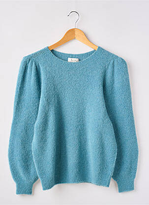 Pull stretch manches longues bleu SUIT.E femme