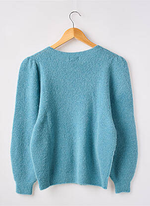 Pull stretch manches longues bleu SUIT.E femme