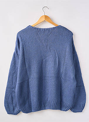 Pull col v manches longues bleu ADN COLLECTION femme