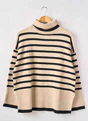 Pull col roulé beige EMA BLUE'S pour femme seconde vue