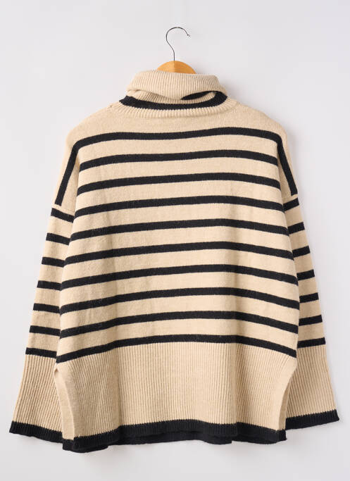 Pull col roulé beige EMA BLUE'S pour femme