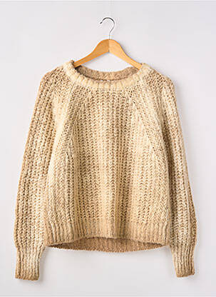 Pull resserrée sur le bas manches longues beige SUIT.E femme