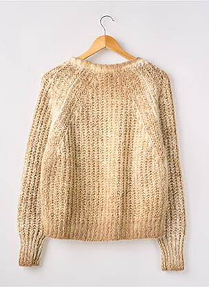 Pull resserrée sur le bas manches longues beige SUIT.E femme