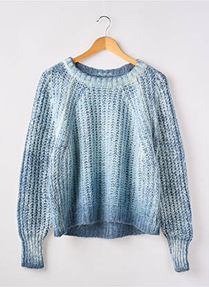 Pull resserrée sur le bas manches longues bleu SUIT.E femme