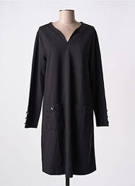 Robe mi-longue manches longues manches longues noir AGATHE & LOUISE femme