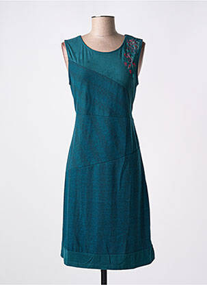 Robe mi-longue sans manche sans manche vert COLINE femme