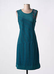 Robe mi-longue sans manche sans manche vert COLINE femme