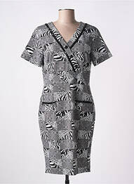 Robe mi-longue manches courtes manches courtes gris S.QUISE femme