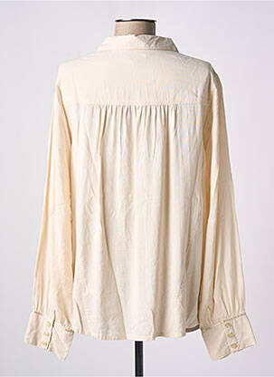 Chemisier coupe droite manches longues beige AGATHE & LOUISE femme