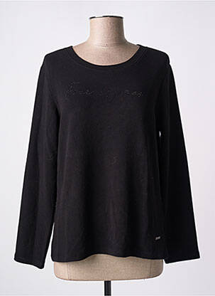 Pull coupe cintrée manches longues noir AGATHE & LOUISE femme