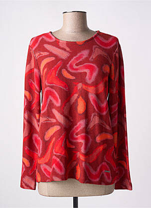 Pull coupe cintrée manches longues rouge AGATHE & LOUISE femme