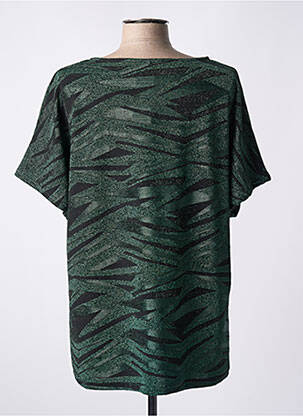 Top stretch manches courtes vert HALOGENE femme