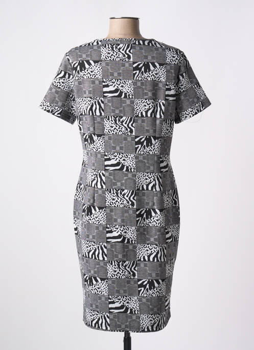 Robe mi-longue manches courtes manches courtes gris S.QUISE femme