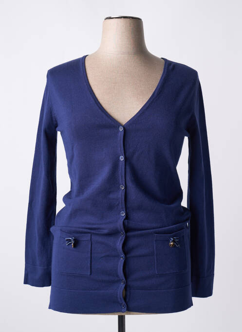 Gilet manches longues bleu TRIPODE pour femme