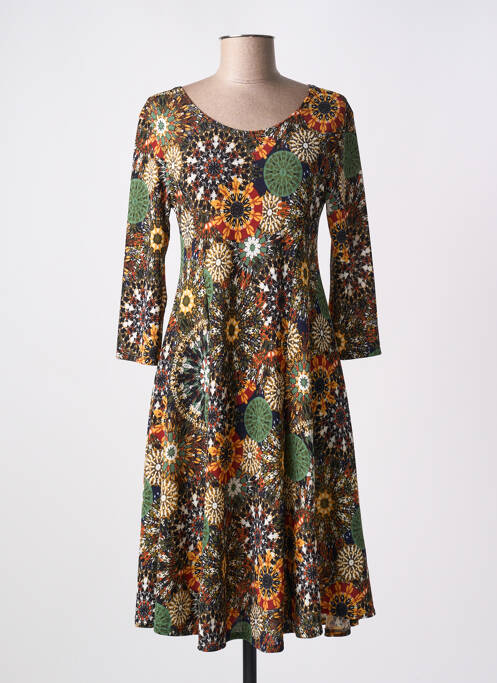 Robe mi-longue vert ATLANTA pour femme