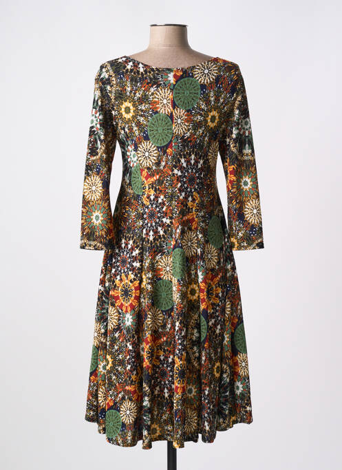 Robe mi-longue vert ATLANTA pour femme