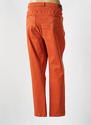 Pantalon slim tissage popeline taille normale orange AGATHE & LOUISE femme