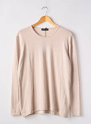 Pull coupe cintrée manches longues beige L'ATELIER D'ANNA femme