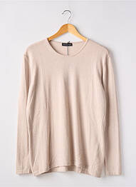 Pull coupe cintrée manches longues beige L'ATELIER D'ANNA femme