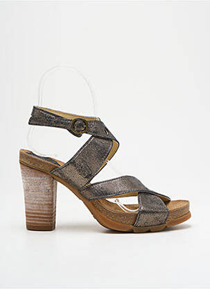Sandales/nu pieds fermeture boucle(s) talon de 7 à 9cm gris FLY LONDON femme