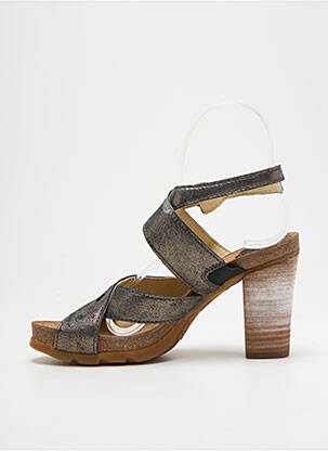 Sandales/nu pieds fermeture boucle(s) talon de 7 à 9cm gris FLY LONDON femme