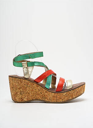 Sandales/Nu pieds vert FLY LONDON pour femme