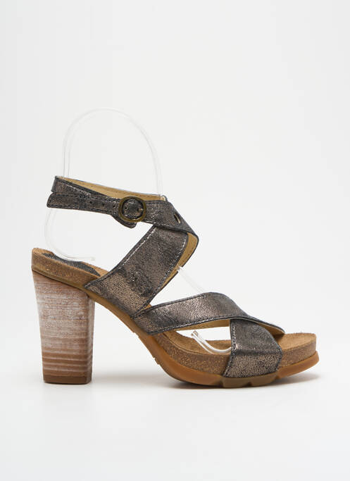 Sandales/nu pieds fermeture boucle(s) talon de 7 à 9cm gris FLY LONDON femme