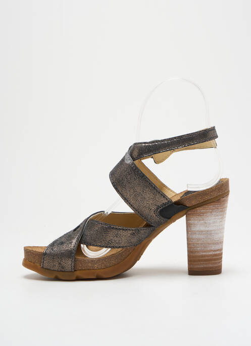 Sandales/nu pieds fermeture boucle(s) talon de 7 à 9cm gris FLY LONDON femme