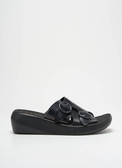 Mules/sabots talon compensé talon de 4 à 6cm noir FLY LONDON femme
