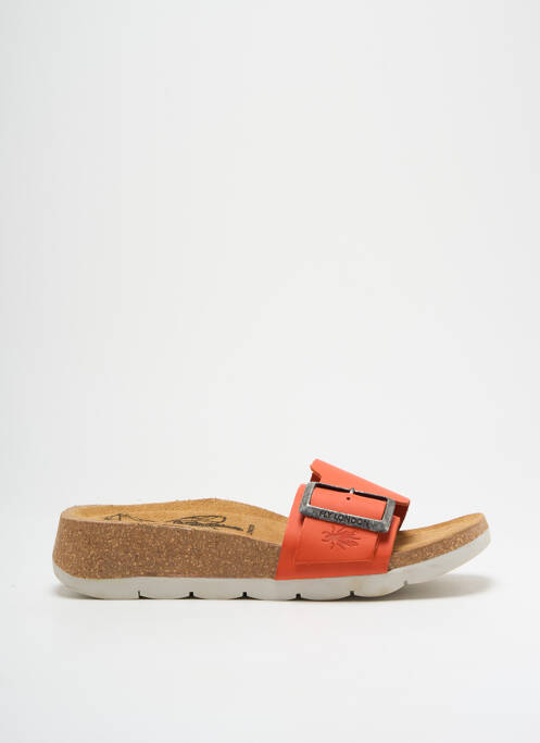 Mules/sabots fermeture boucle(s) talon de 4 à 6cm orange FLY LONDON femme