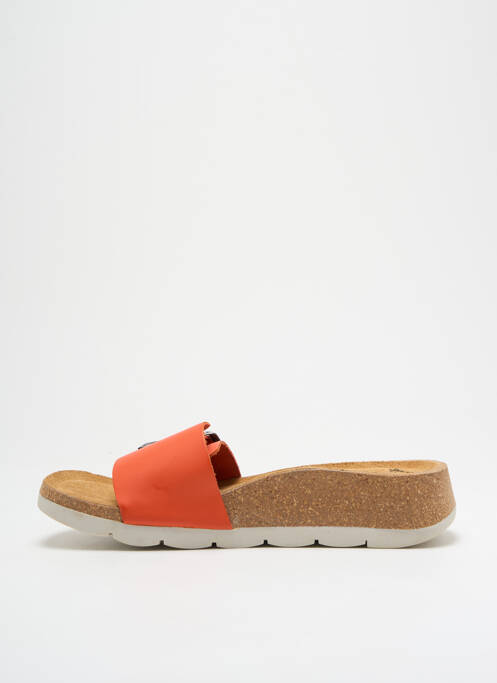 Mules/sabots fermeture boucle(s) talon de 4 à 6cm orange FLY LONDON femme