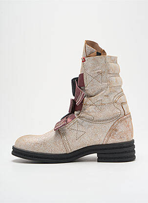 Bottines/boots tissage satiné talon plat jusqu'à 3cm beige FLY LONDON femme
