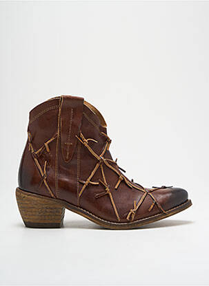 Bottines/boots matière lisse talon de 4 à 6cm marron FLY LONDON femme