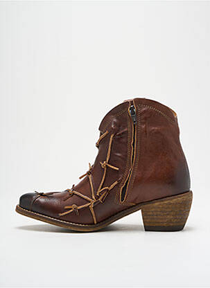 Bottines/boots matière lisse talon de 4 à 6cm marron FLY LONDON femme