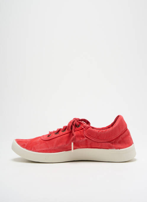 Baskets bout rond bout rond rouge NATURAL WORLD unisexe