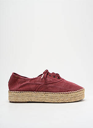 Espadrilles fermeture lacets talon de 4 à 6cm violet NATURAL WORLD femme
