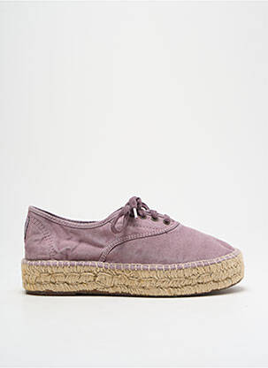 Espadrilles fermeture lacets talon de 4 à 6cm violet NATURAL WORLD femme