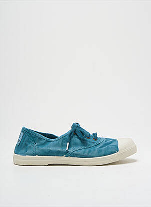 Baskets semelle amovible bout rond bleu NATURAL WORLD unisexe