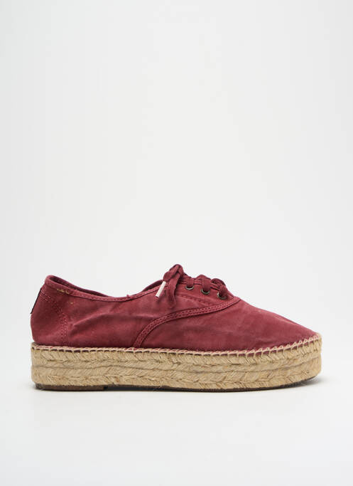 Espadrilles fermeture lacets talon de 4 à 6cm violet NATURAL WORLD femme