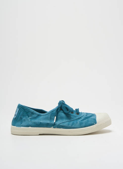 Baskets semelle amovible bout rond bleu NATURAL WORLD unisexe