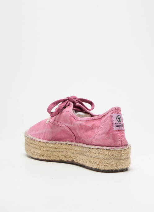 Espadrilles rose NATURAL WORLD pour femme
