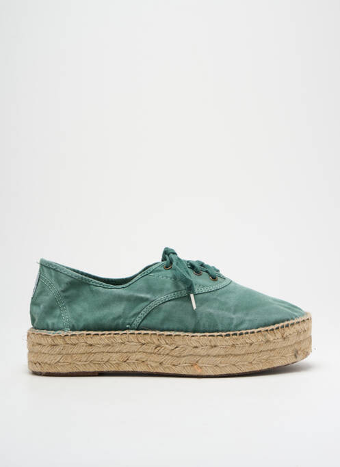 Espadrilles vert NATURAL WORLD pour femme