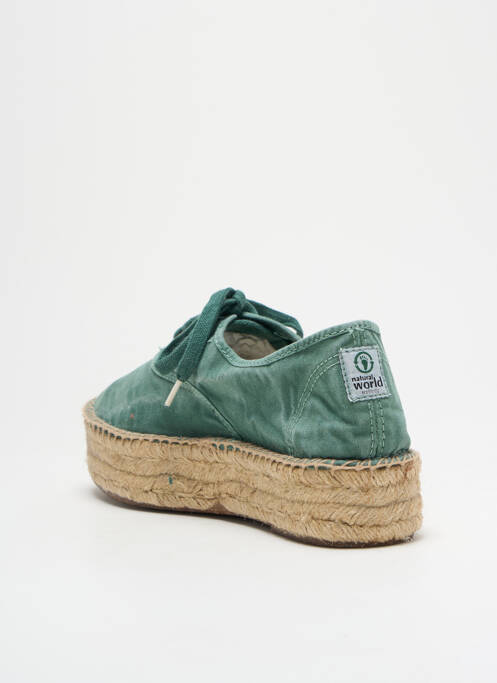 Espadrilles vert NATURAL WORLD pour femme