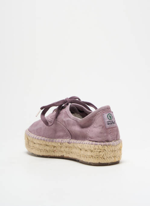 Espadrilles violet NATURAL WORLD pour femme