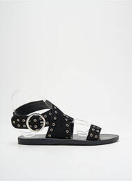 Sandales/nu pieds tissage satiné talon plat jusqu'à 3cm noir L'ATELIER TROPÉZIEN femme