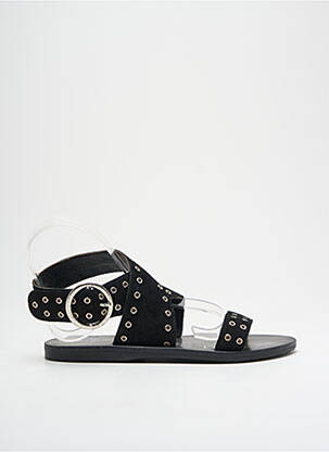 Sandales/nu pieds tissage satiné talon plat jusqu'à 3cm noir L'ATELIER TROPÉZIEN femme